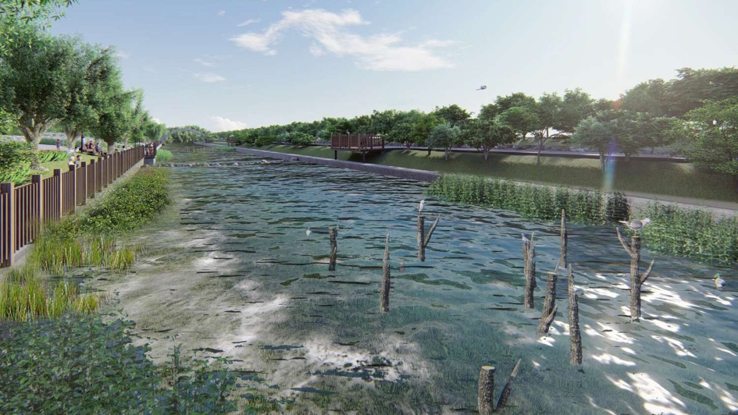 港南運河水質淨化工程動工　打造「水陸兩棲」獨木舟親水聖地