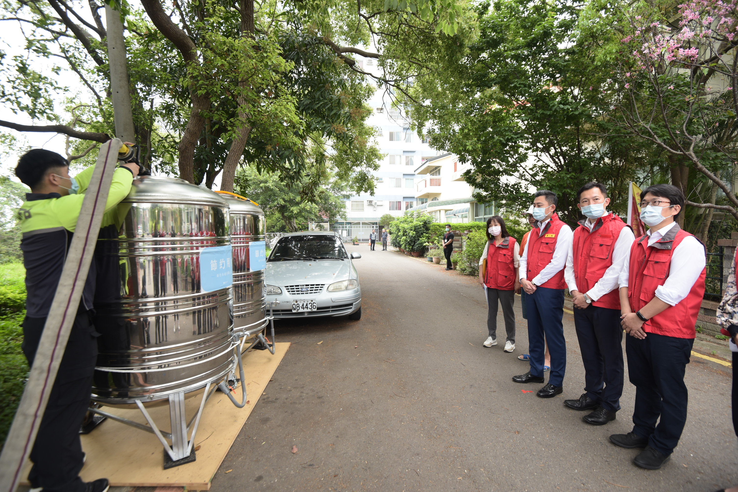 新竹市長林智堅日前視察供水站設置。