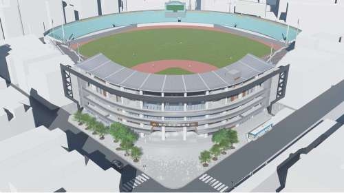 新竹市立棒球場模擬圖_俯視